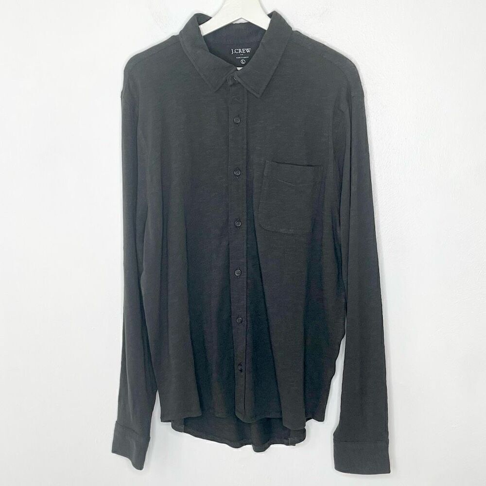 J. Crew charcoal gray casual button down long sleeve shirt - Men’s L
